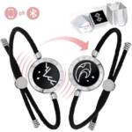 JUBOUEL Bettelarmband Paararmbänder Intelligentes Bettelarmband Sensorarmband silber (Nachrichten,Fotos und Videos können auf dem Armband gespeichert werden, 2-tlg), Liebes Geschenk Interaktives smart