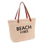 JUBOUEL Strandtasche Damen-Strohstrandtasche Stroh Strandtasche Große Damen Meer Tasche (mit Reißverschluss Lässige Umhängetasche Sommer Strand Handtasche, 1-tlg., mit Viel Platz und Hochwertigem Design Geflochten Stilvoll Praktisch), Korbtasche Schultertasche Einkaufstasche für Reise Urlaub Freizeit