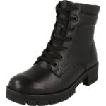 Jana Vegan Damen Schuhe H-Weite Winterboots 8-25263-43 Schnürstiefel Reißverschluss