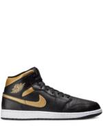 Jordan Air Jordan 1 Mid "Black/White/Metallic Gold" Sneakers - Schwarz