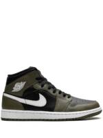 Jordan Air Jordan 1 Mid "Black/White/Olive" Sneakers - Grün