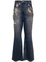 Juun.J Ausgeblichene Bootcut-Jeans - Blau