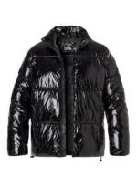 KARL LAGERFELD Herren Steppjacke schwarz Mikrofaser unifarben