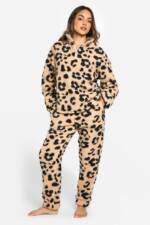 Leopardenprint Loungewear-Set Mit Reißverschluss - 32, Leopard