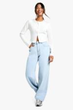 Lockere Basics Boyfriend-Jeans - Bleached Blue - 10/30L, Bleached Blue