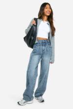 Lockere Boyfriend-Jeans Mit Naht Vorne - Vintage Blue - 38, Vintage Blue