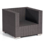 Lounge-Sessel Residence Alu/Polyrattan graphit-schwarz mit Kissen - Sonnenpartner