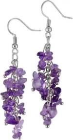 LuxusKollektion Edelstein Heilung Kristall Amethyst Ohrringe Damen Stein Haken Trommelsteine