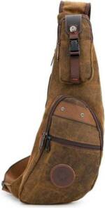 LuxusKollektion Fahrradrucksack Brusttasche Herren Canvas Crossbag Sling Rucksack Schulterrucksack