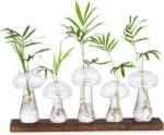 LuxusKollektion Gläser-Set Mini Pilz Glas Vasen 5er Set Klar Deko Wohnzimmer Tischdeko