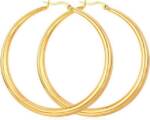 LuxusKollektion Schmuckset Edelstahl Hoop Ohrringe Damen Rund 62mm Creolen Party Ohrschmuck Gold