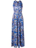 Lygia & Nanny Maxikleid mit grafischem Print - Blau