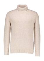 Maerz Herren Rollkragenpullover beige Merinowolle unifarben