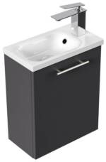 Magnolia Home Waschtisch Gäste WC Badmöbel Pico Slimline 40cm SoftClose anthrazit