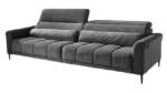 Massivart® Big-Sofa LOGAN Cord grün oder grau 280 cm / 4-Sitzer, Sitztiefenverstellung, Kopfteilverstellung, Armlehnverstellung