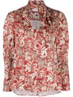 Merci Bluse mit Blumen-Print - Rot