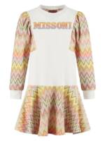 Missoni Kids Kleid in A-Linie mit Zickzackmuster - Weiß