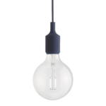 Muuto - Socket E27 LED-Pendelleuchte, mitternachtsblau