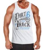 Neverless Tanktop Herren Tank-Top Dirt Track Racing Muskelshirt Muscle Shirt mit Print