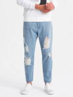 OMBRE Destroyed-Jeans Herren TAPERED FIT Denim-Hose