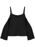 Olympiah 'Titicaca' Cropped-Bluse - Schwarz