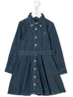 POLO RALPH LAUREN KIDS Hemdkleid mit Gürtel - Blau