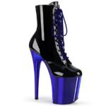 Pleaser FLAMINGO-1020 Pleaser High-Heels Plateaustiefeletten schwarz Lack roya High-Heel-Stiefel