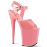 Pleaser FLAMINGO-808N Pleaser High-Heels Sandaletten babypink elastische Riemc High-Heel-Stiefel