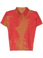 Pleats Please Issey Miyake Bluse mit abstraktem Print - Rot