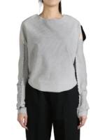 Pleats Please Issey Miyake cut-out top - Grau