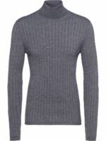 Prada Gerippter Rollkragenpullover - Grau