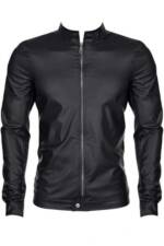 Regnes Fetish Planet Lederimitatjacke Herren-Jacke in schwarz - XXL