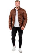 Reichstadt Bomberjacke Herren Echtleder Jacke RS016 - Cognac L