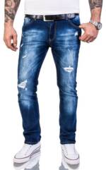 Rock Creek Slim-fit-Jeans Herren Jeans Stonewashed Blau RC-2142