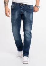 Rock Creek Straight-Jeans Herren Jeans Stonewashed Blau RC-2281