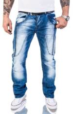 Rock Creek Straight-Jeans Herren Jeans Stonewashed Hellblau RC-2011