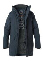 SAVE THE DUCK Herren Parka blau Mikrofaser unifarben