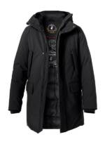 SAVE THE DUCK Herren Parka schwarz Mikrofaser unifarben