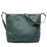 SID & VAIN Beuteltasche echt Leder Hobo Beutel Schultertasche groß green, Schultertasche Echtleder für Damen, Beuteltasche grün