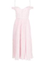 Self-Portrait Schulterfreies Kleid mit Empire-Schnitt - Rosa