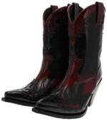 Sendra Boots LULU 17448 Schwarz Rot Westernstiefelette Rahmengenähter Damen Westernstiefelette