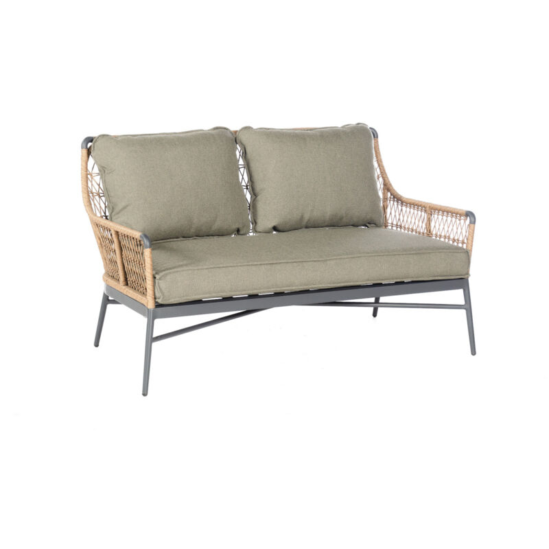 Sonnenpartner Loungesofa Retro Aluminium mit PE-Bespannung natural honey Relaxsofa Garten-Sofa