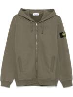 Stone Island Hoodie aus gebürsteter Bio-Baumwolle - Grün