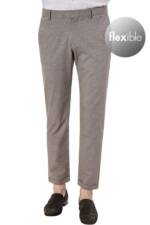 Strellson Herren Chino braun Baumwolle meliert Slim Fit