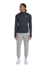 TCA Laufhose TCA Herren Jogginghose mit Reißverschlusstaschen - Grau (1-tlg)