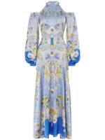 Temperley London Schulterfreies Kleid mit Carline-Print - Blau