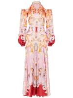 Temperley London Schulterfreies Kleid mit Carline-Print - Rosa