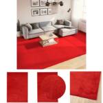 Teppich oviedo Kurzflor Rot 300x400 cm - Teppiche - Rot - The Living Store