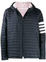 Thom Browne Daunenjacke mit Logo-Streifen - Blau