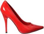 UE Stock Damen Spitze Lack Pumps High Heels Damenschuhe Gr. 38 Rot Pumps Zeitlos elegant